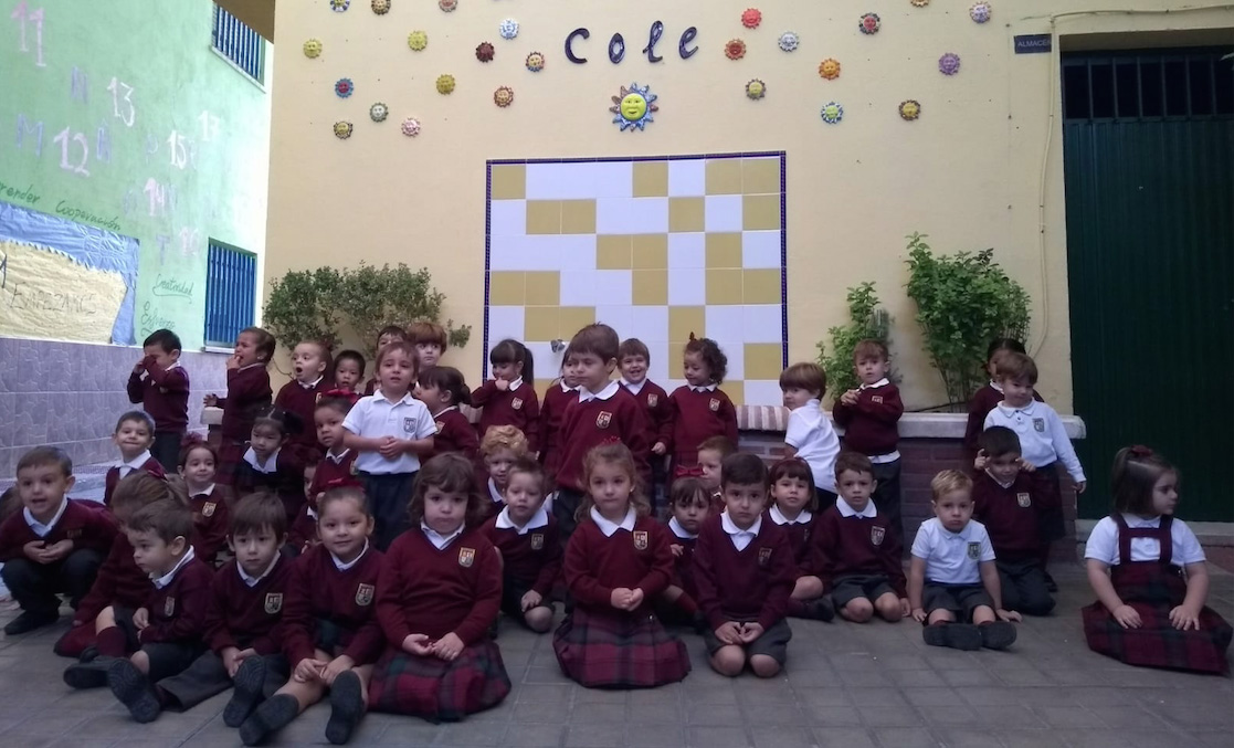 Alumnos del colegio Cristóbal Colón de Talavera.