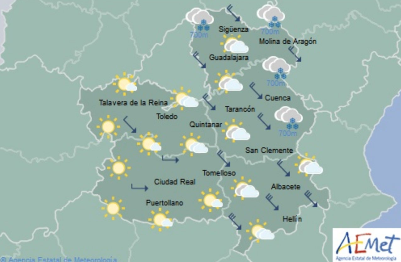 Previsiones de Aemet para hoy, lunes 29.