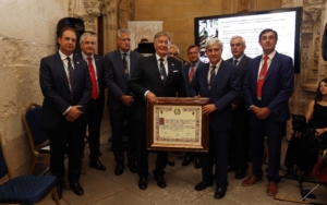 Badiola, durante el reconocimiento de los veterinarios de Toledo.