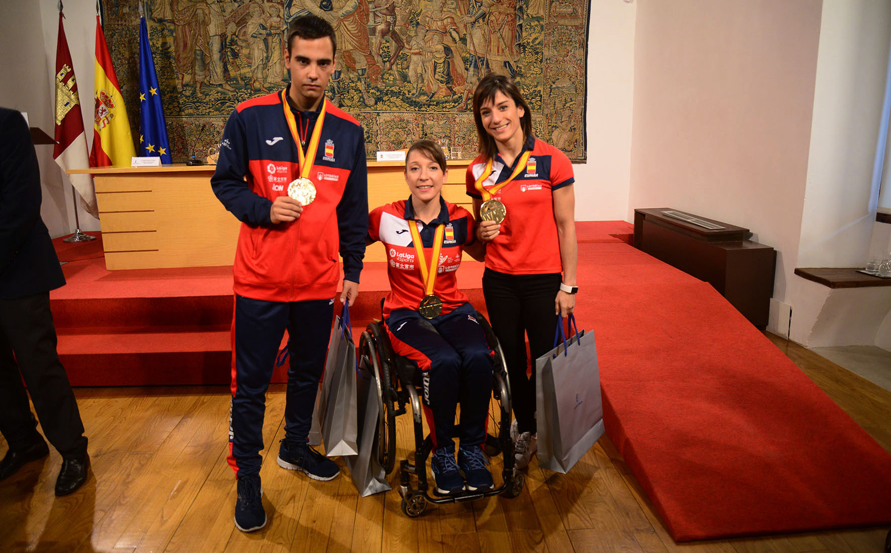 Antonio Gutiérrez, Isabel Fernández y Sandra Sánchez, homenajeados en el Palacio de Fuensalida