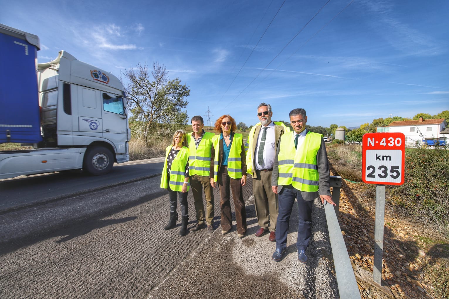 Visita del delgado del Gobierno en Castilla-La Mancha, Manuel González Ramos, a las obras de la N-430. Ministerio de Fomento