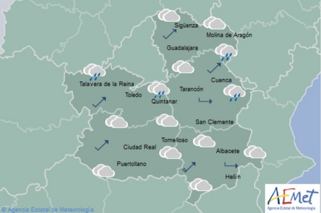 Mapa predictivo de la Aemet.