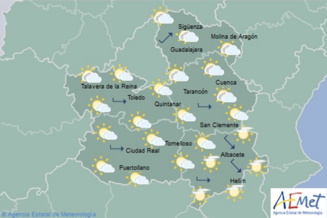 Mapa predictivo de la Aemet.