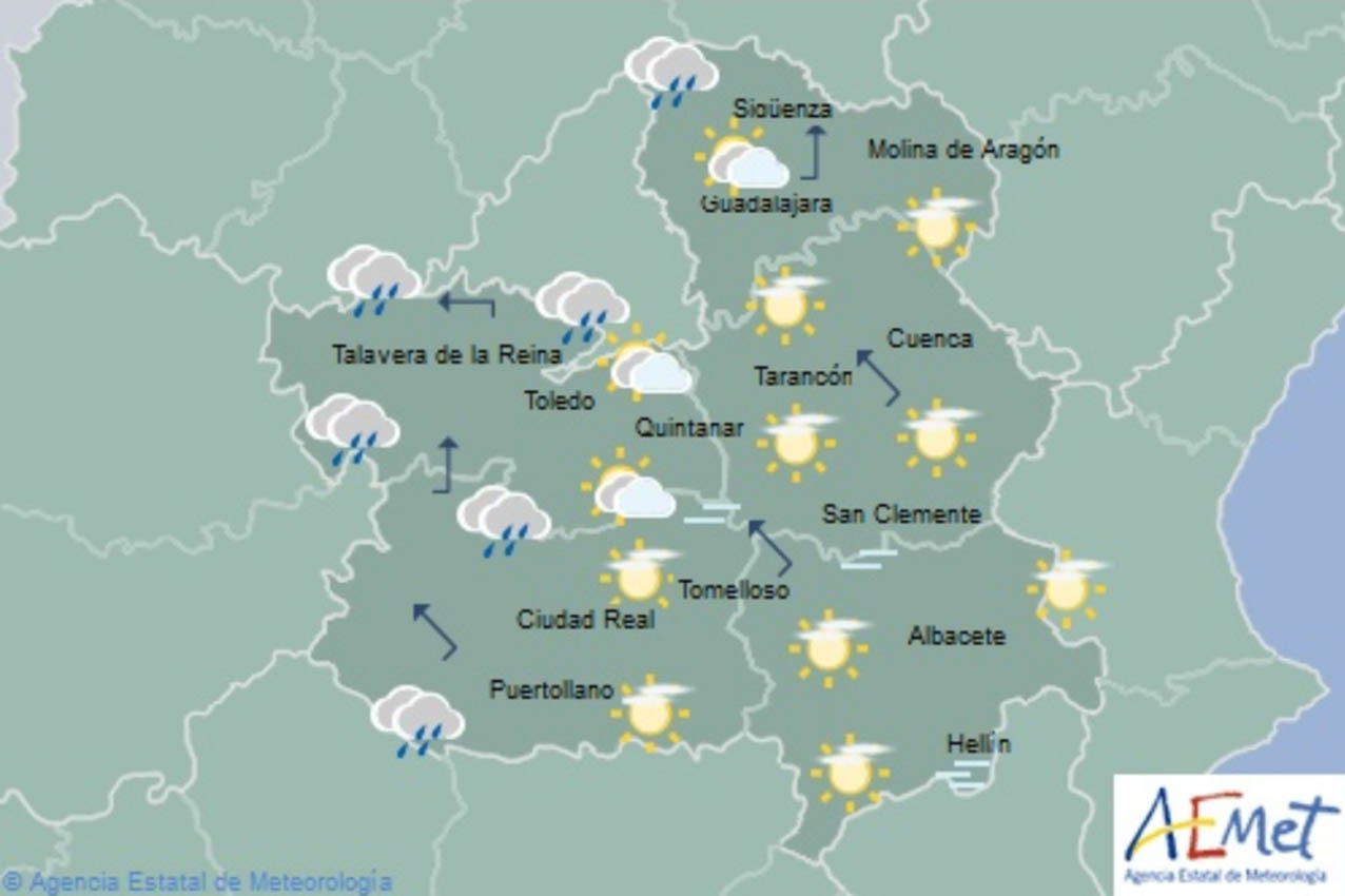 Previsiones de Aemet para hoy, lunes 12 de noviembre. Lluvias