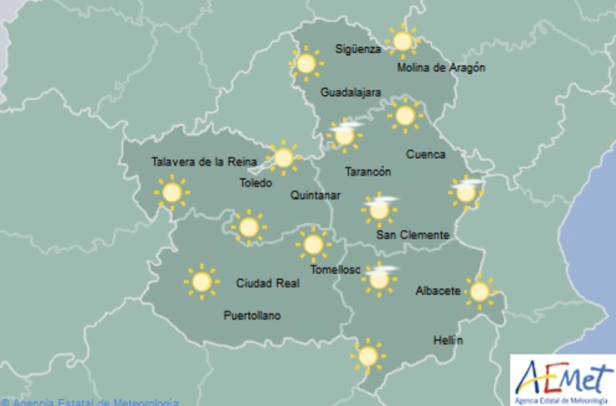 Previsiones de Aemet para hoy, sábado 3.