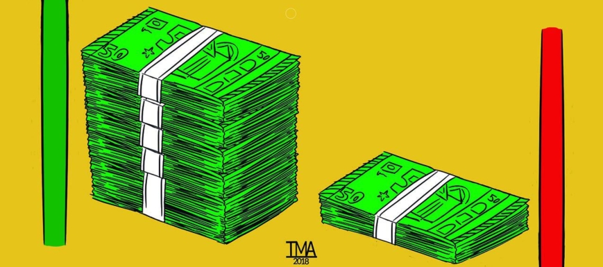 Dinero, billetes, euros, monedas, Ilustración de Tomás Martín del Amo. cuánto dinero