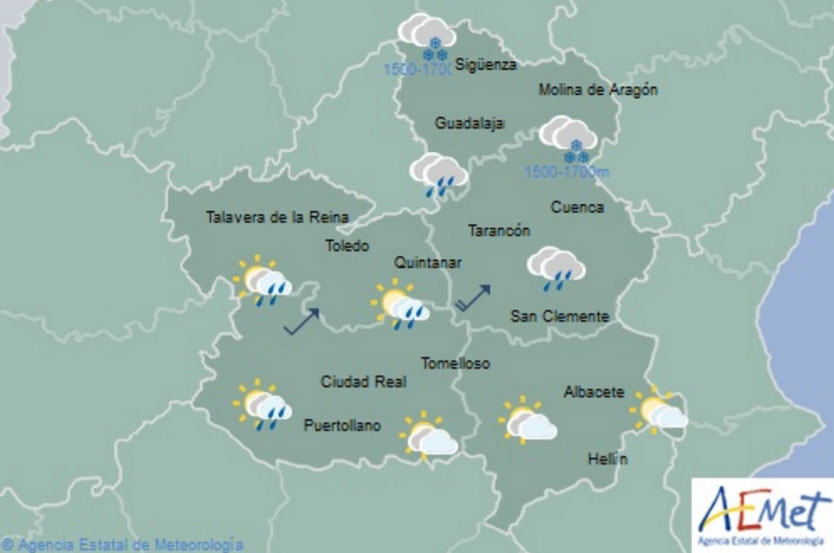 Previsiones de Aemet para hoy, martes 20 de noviembre.