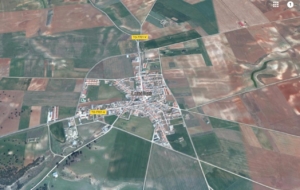 Lucillos, cerca de Talavera, visto desde el aire.