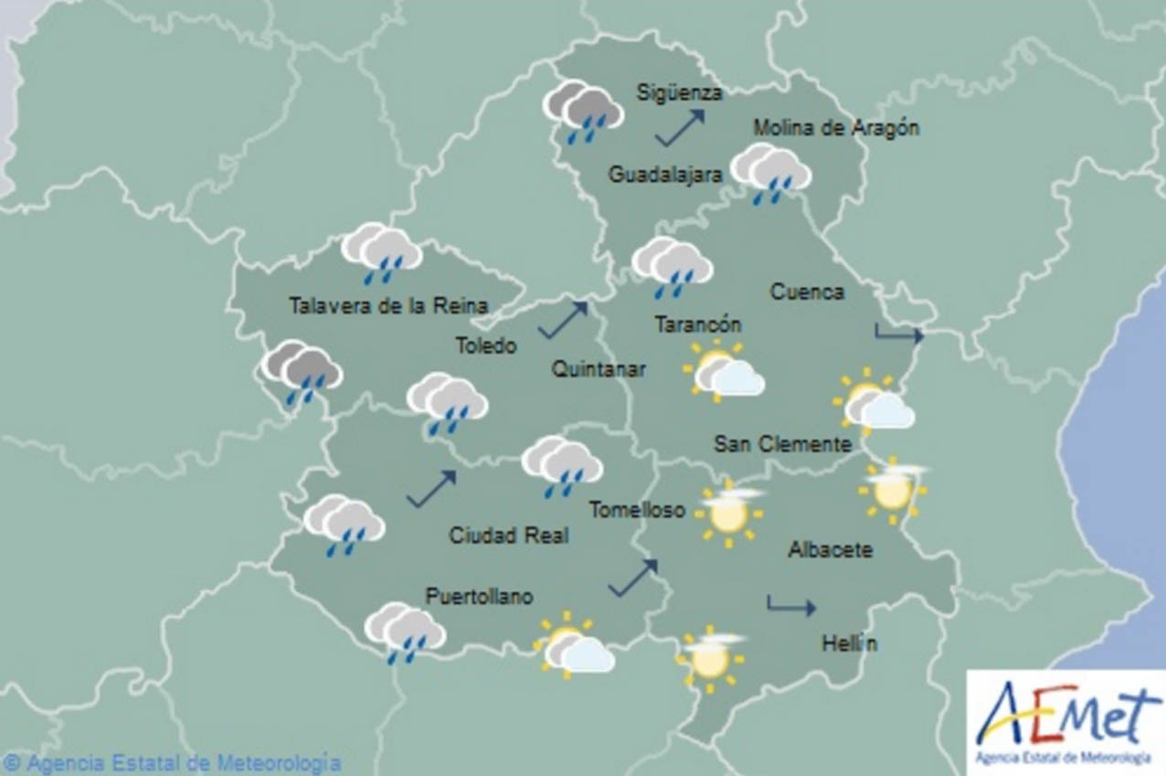 Previsiones de Aemet para hoy, jueves 29. temperaturas