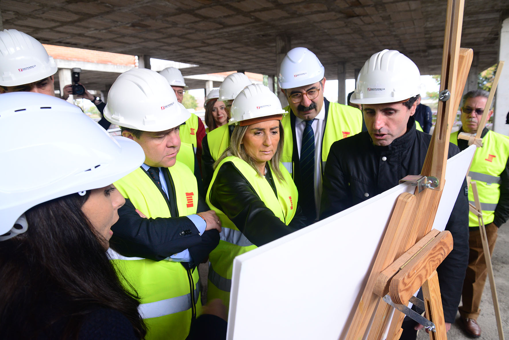 Page, Tolón y Sanz han visitado las obras del nuevo centro de salud