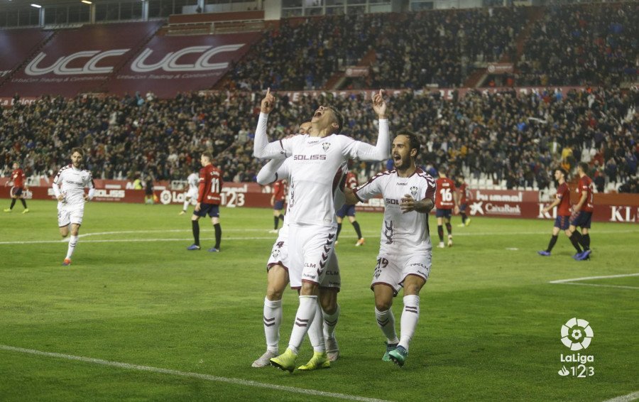 Mathias Oliveira celebra su tanto, el segundo de los albaceteños.