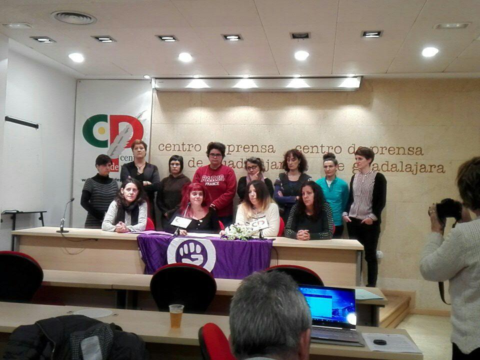 Imagen de la rueda de prensa de la Plataforma Feminista de Guadalajara. violencia machista