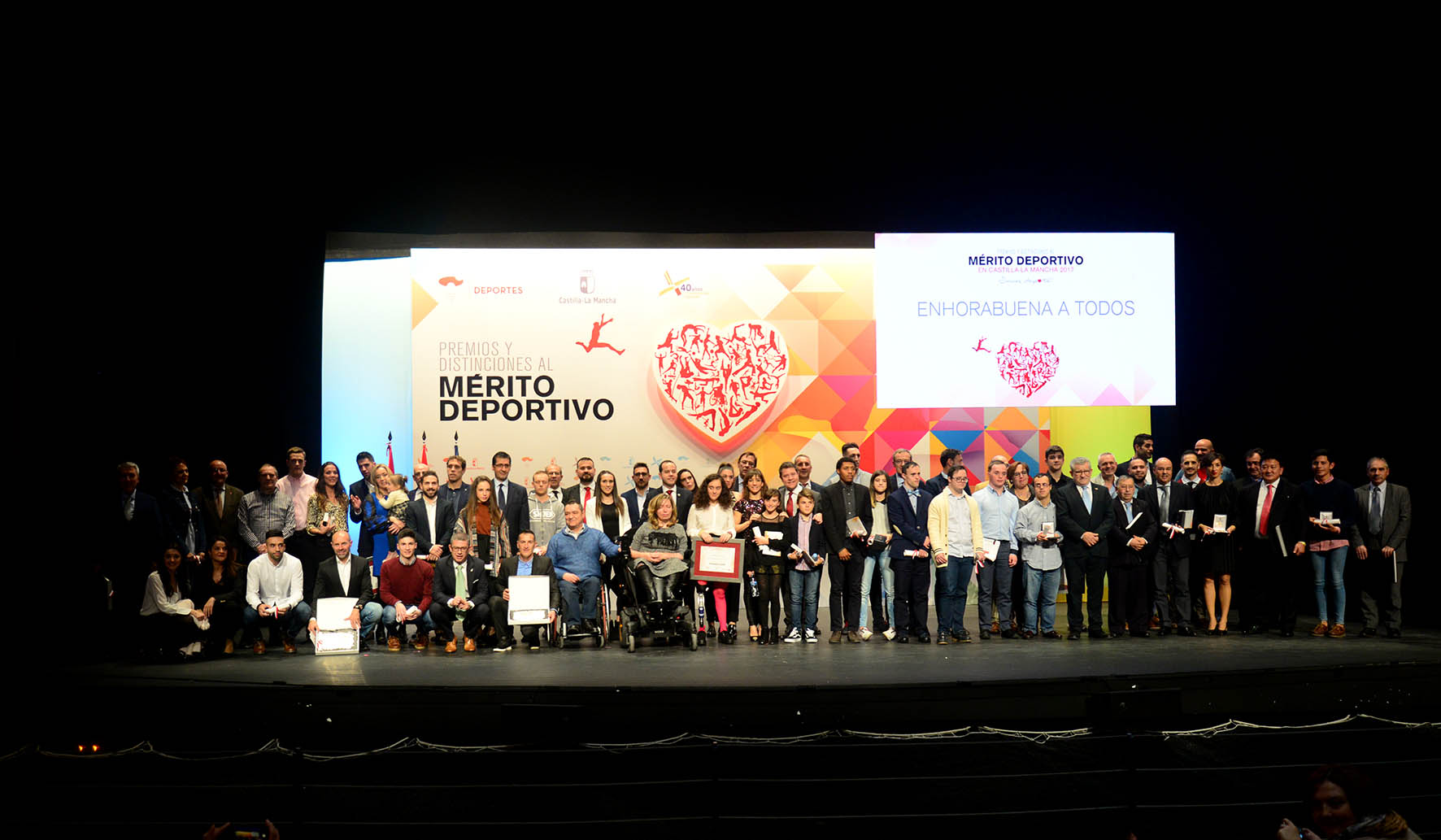 Foto de familia de la Gala del Deporte