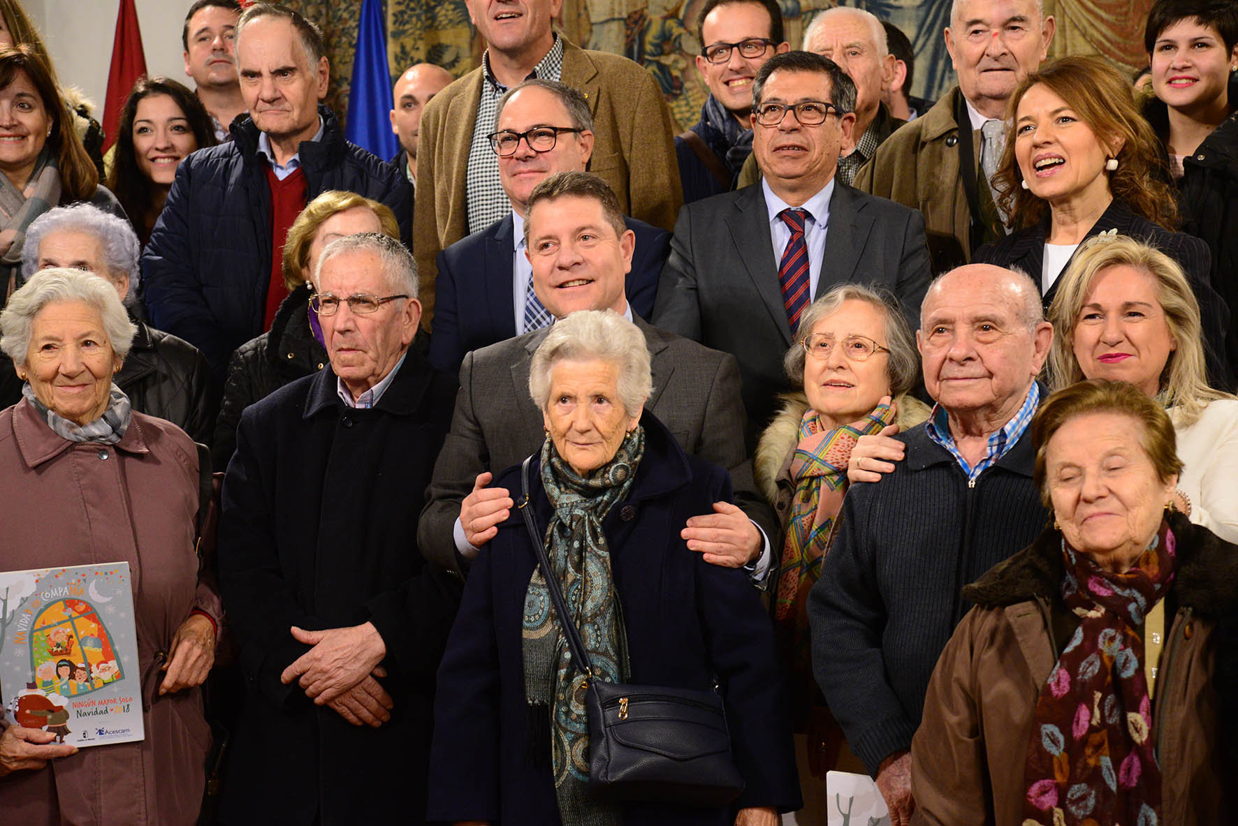 Emiliano García-Page durante la presentación de la campaña Navidad en compañía.