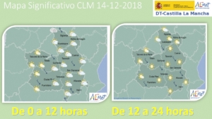 Mapa de la Aemet para Castilla-La Mancha