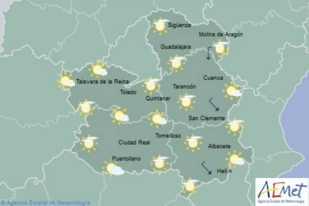 Mapa predictivo de la Aemet.