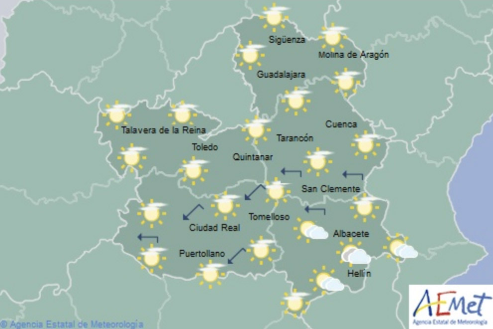 Mapa predictivo de la Aemet.