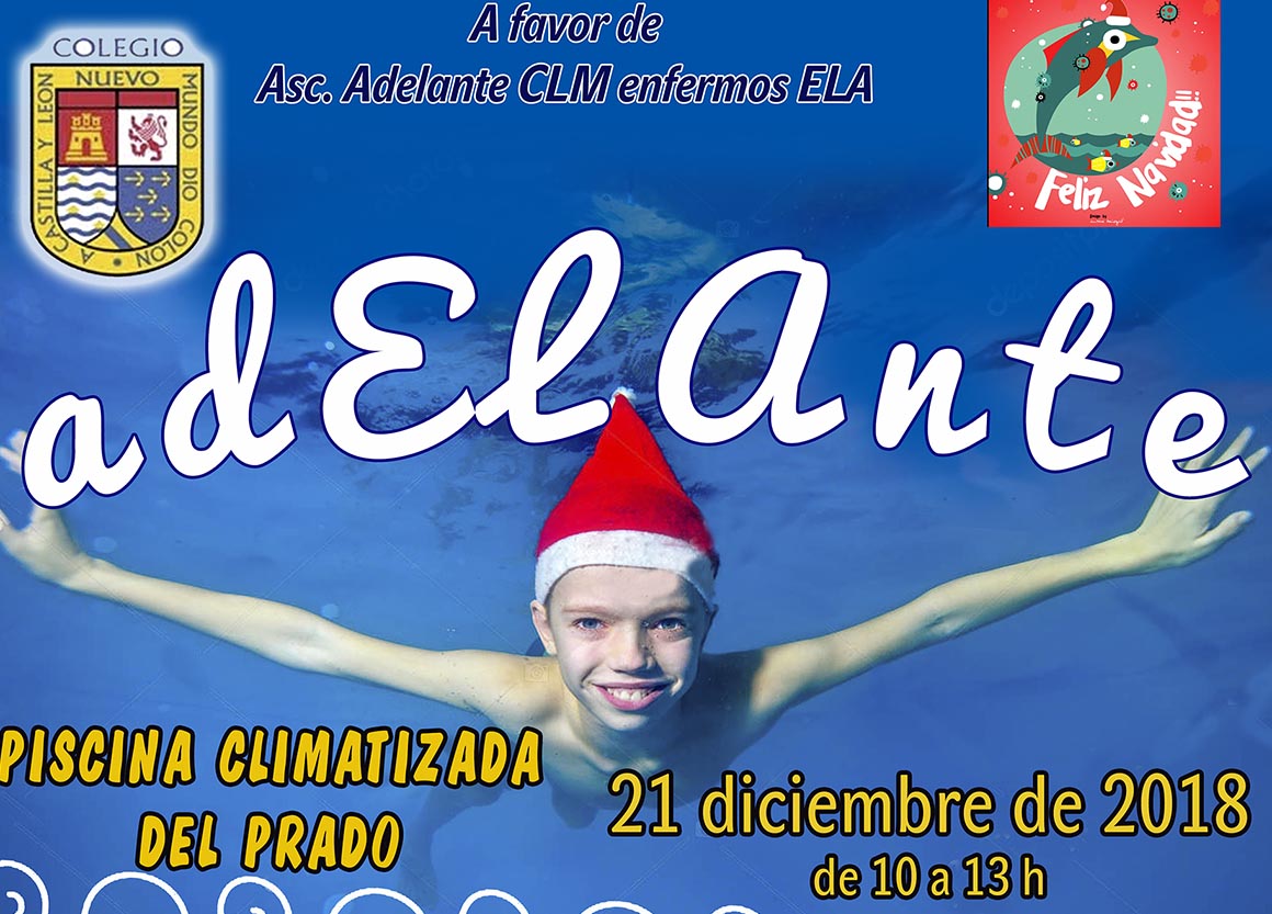 Cartel de la natación contra la ELA en Talavera