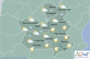 Previsiones de Aemet para hoy, martes 4 de diciembre.