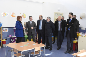 Page durante la inauguración de las nuevas instalaciones del CEIP "Infanta Sofía" de Minglanilla.