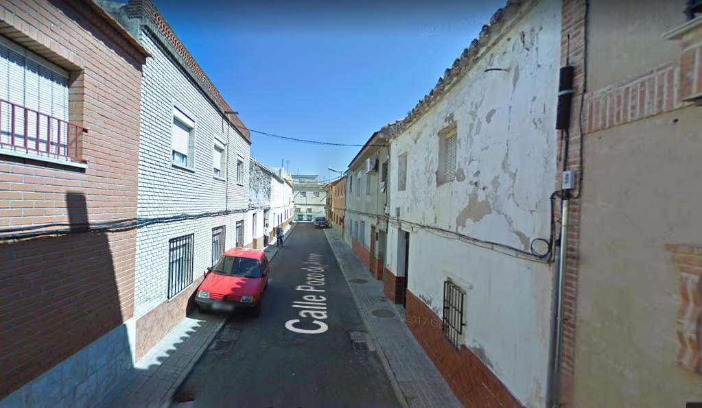 Calle Pozo de las Ánimas, en la que se ha producido en derrumbe en Daimiel