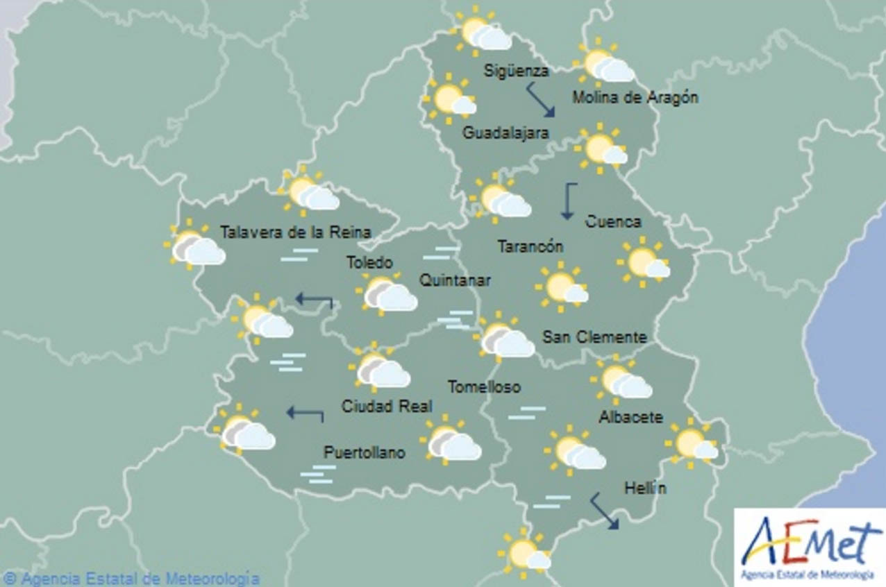 Previsiones de Aemet para hoy, lunes 17.