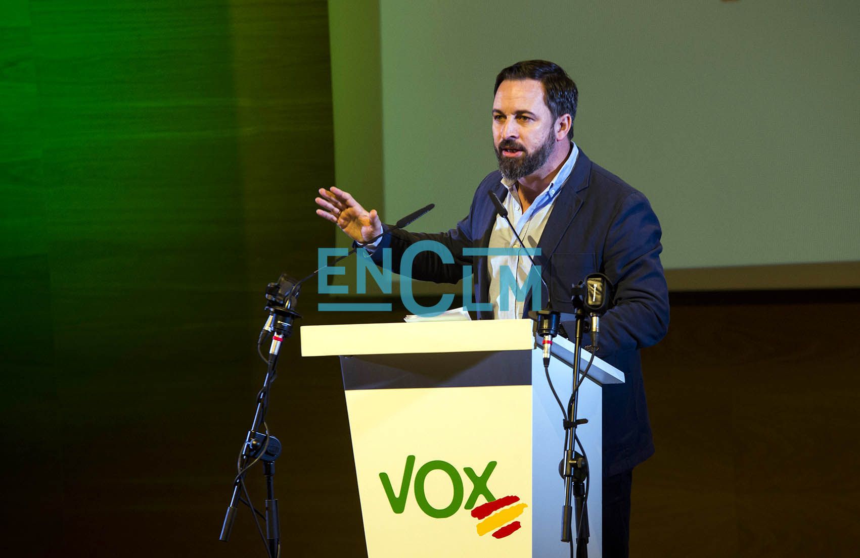 vox toledo Santiago Abascal, líder de Vox, en un acto en Toledo.