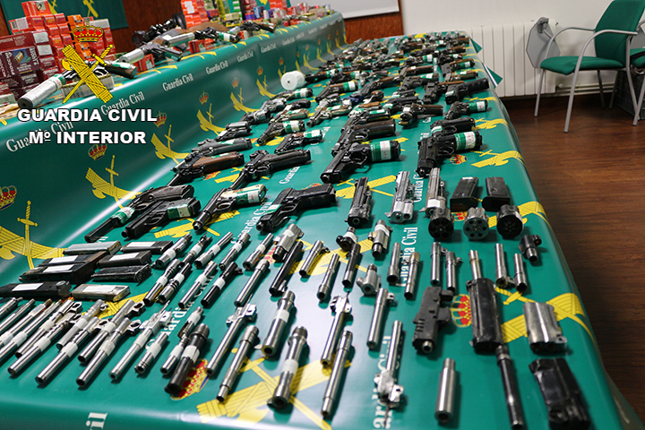 El mayor depósito de armas ilegales encontrado en Castilla-La Mancha