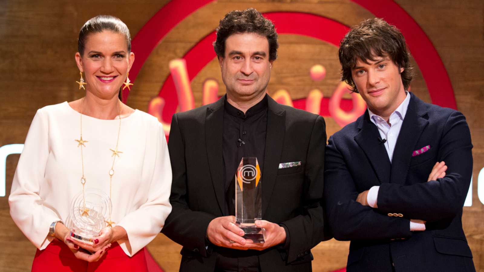 Samantha Vallejo-Nájera, Pepe Rodríguez Rey y Jordi Cruz, miembros del jurado de MasterChef