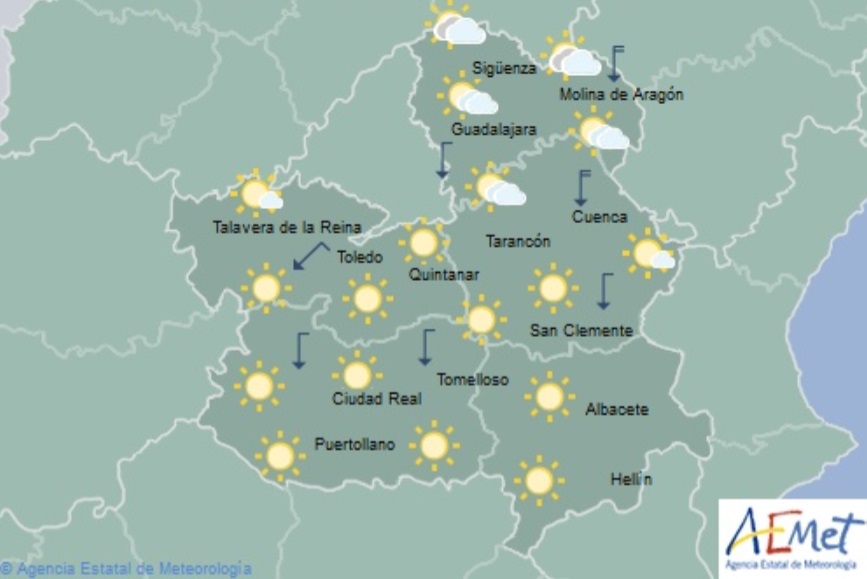 Previsiones de Aemet para hoy, sábado 12 de enero.