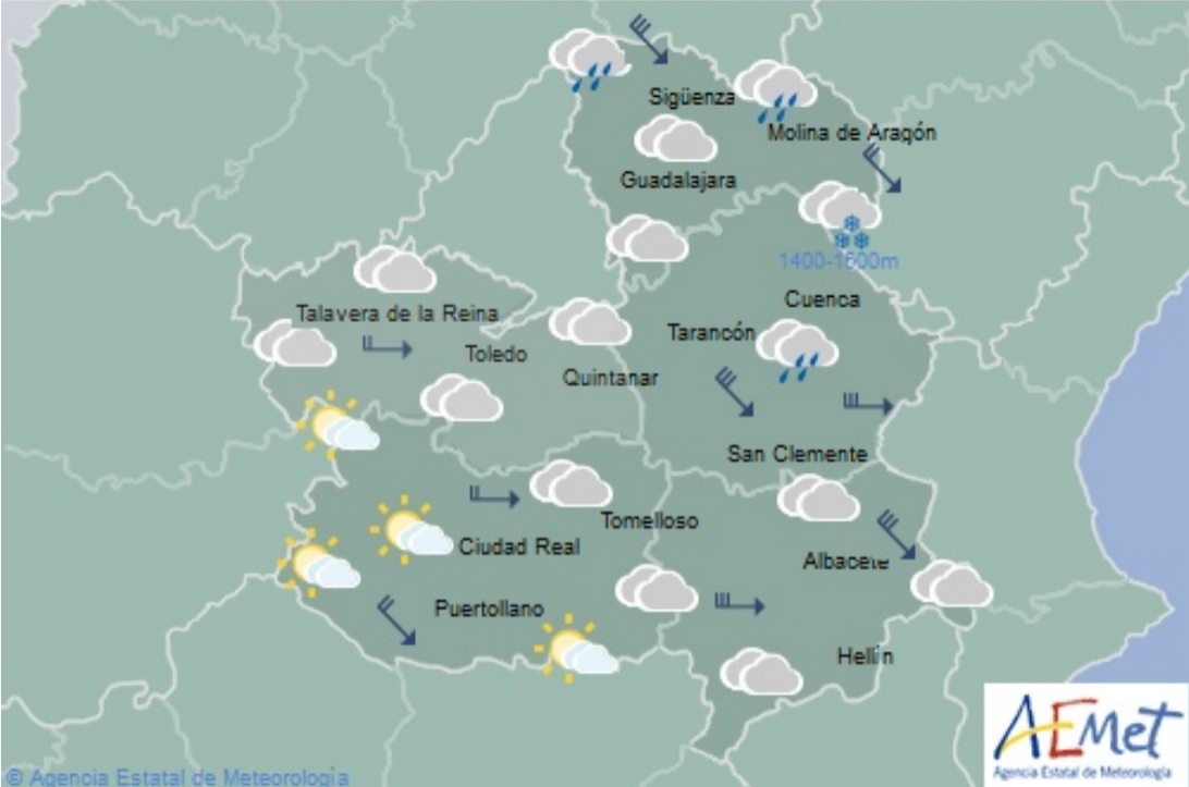 Mapa de la Aemet para el miércoles.