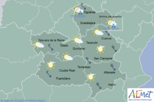 Mapa predictivo de la Aemet.