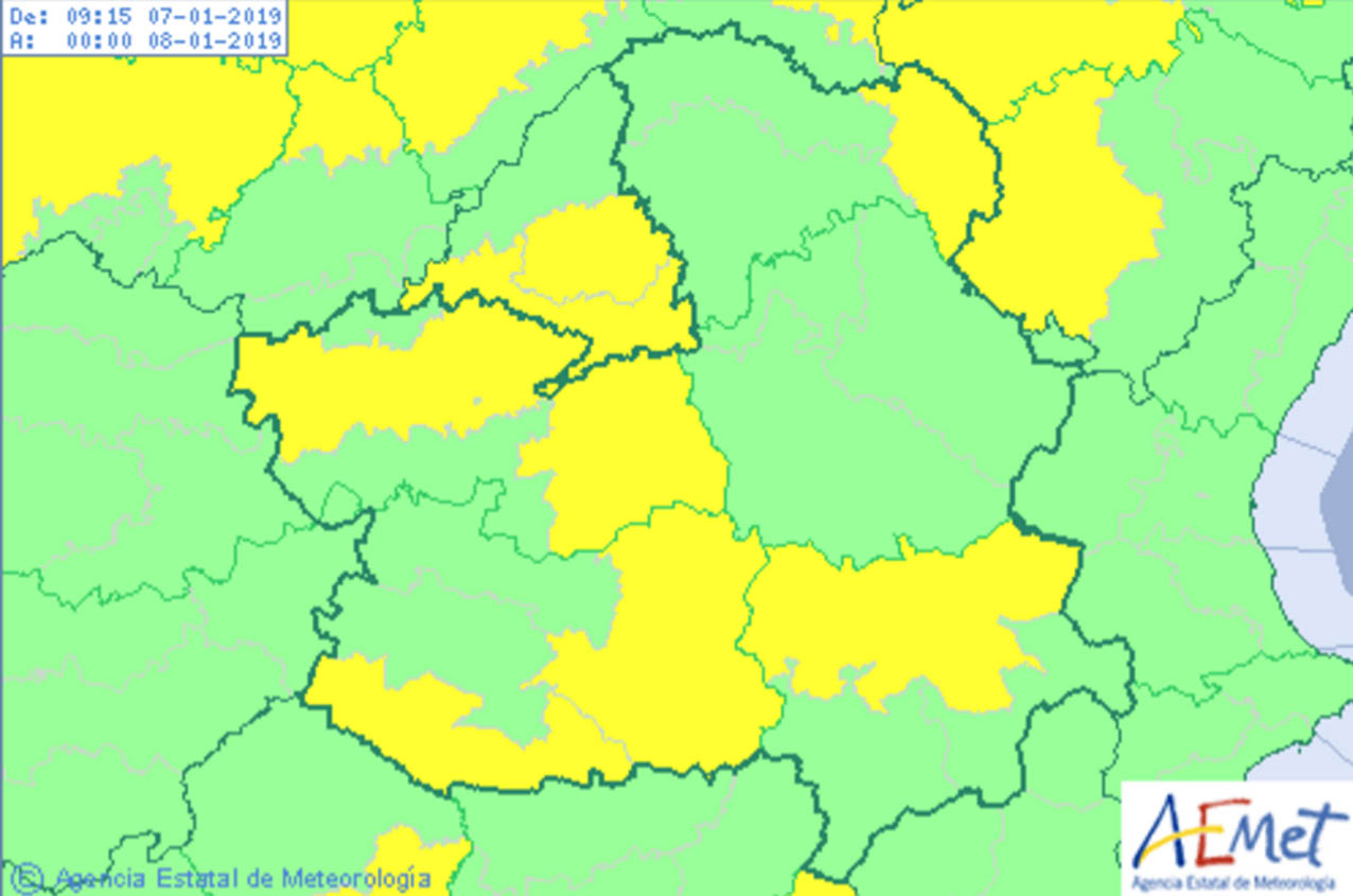 Previsiones de Aemet para hoy, lunes 7 de enero. frío