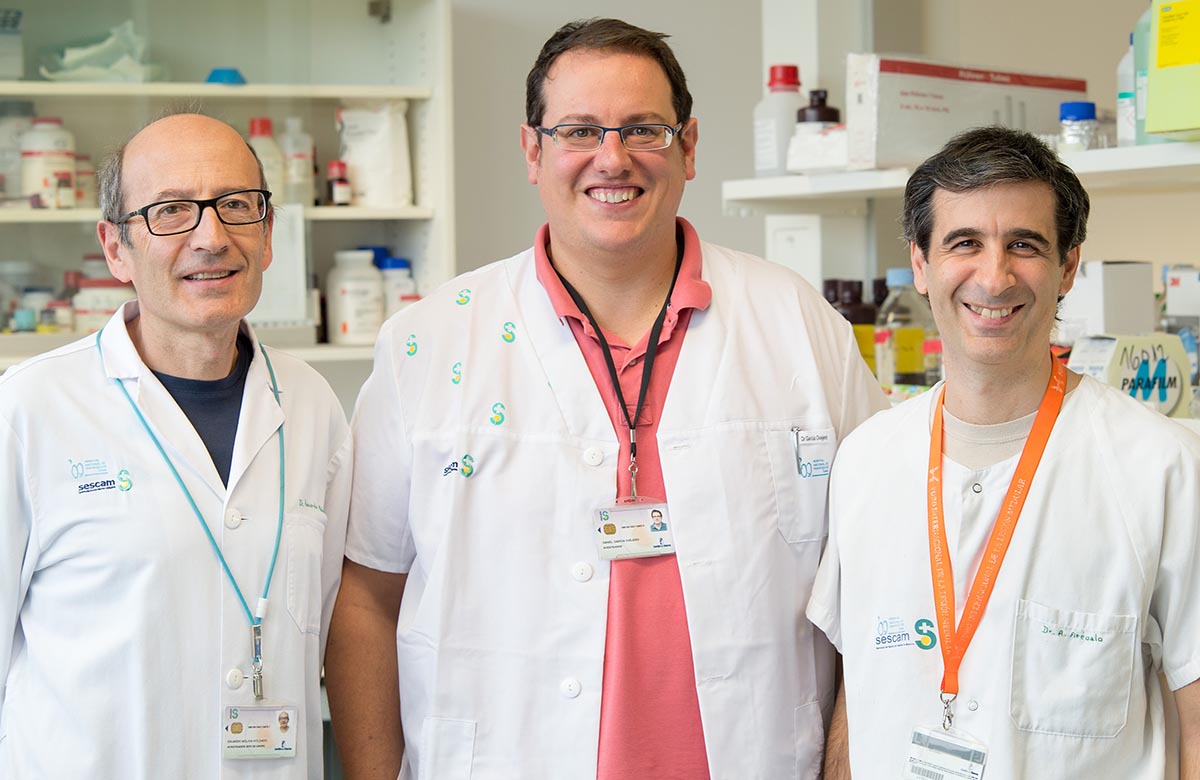 Eduardo Molina, Daniel García Ovejero y Ángel Arévalo, el equipo que lucha contra los tumores ependimarios
