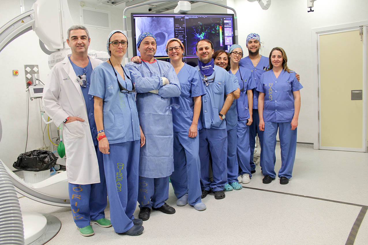 Los miembros de la Unidad de Radiología intervencionista del Hospital de Toledo.