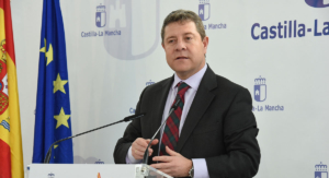 Page durante la inauguración del nuevo pabellón polideportivo del IES Pedro Mercedes de Cuenca.