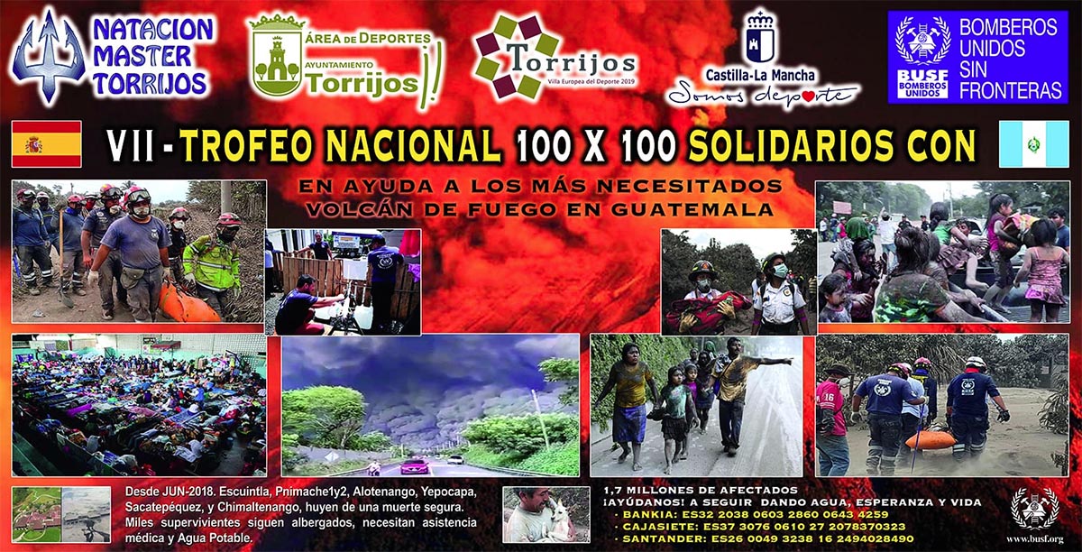 Cartel de los 100x100 solidarios organizados por el CN Máster Torrijos