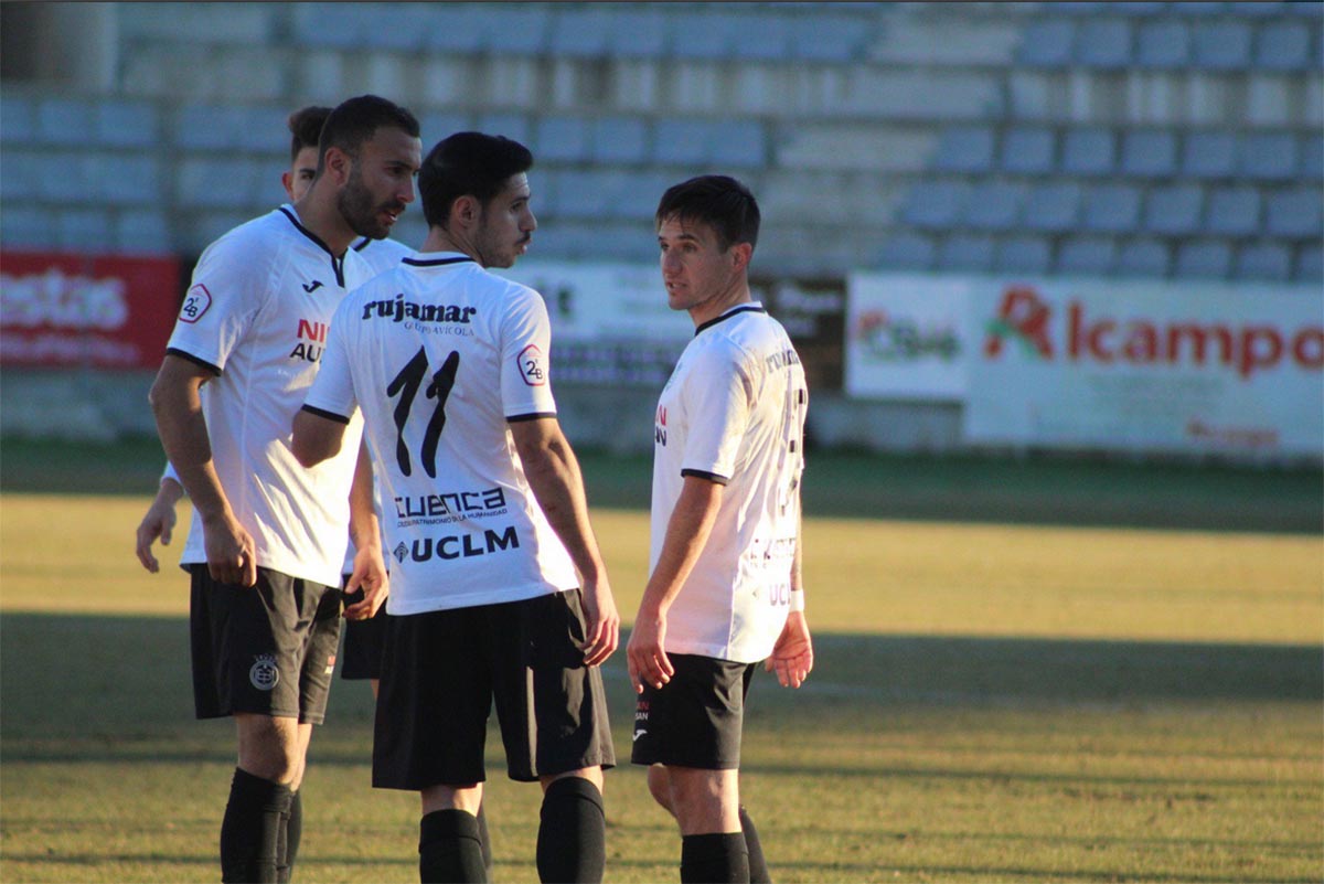 Jugadores de la UB Conquense, en foto de un partido anterior