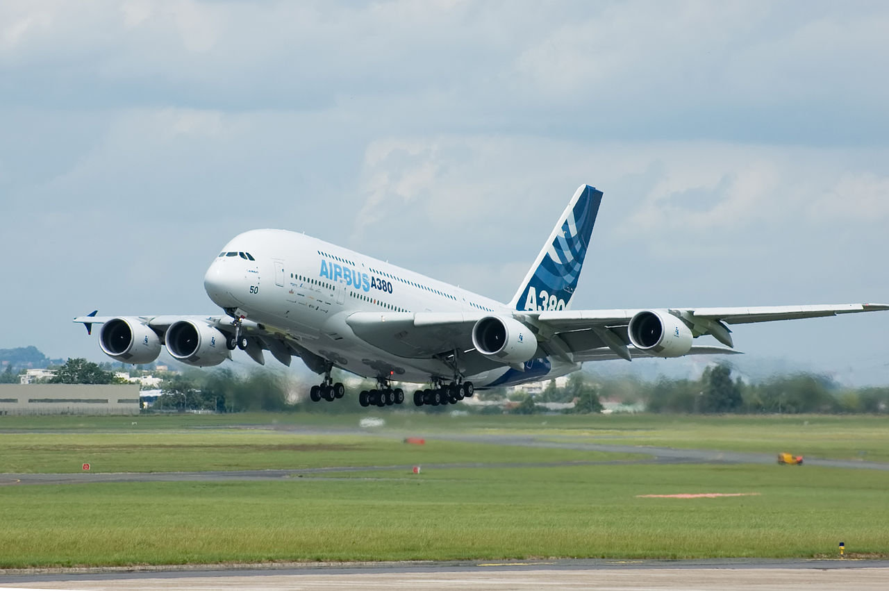Imagen de un Airbus A380. Foto: Wikipedia.