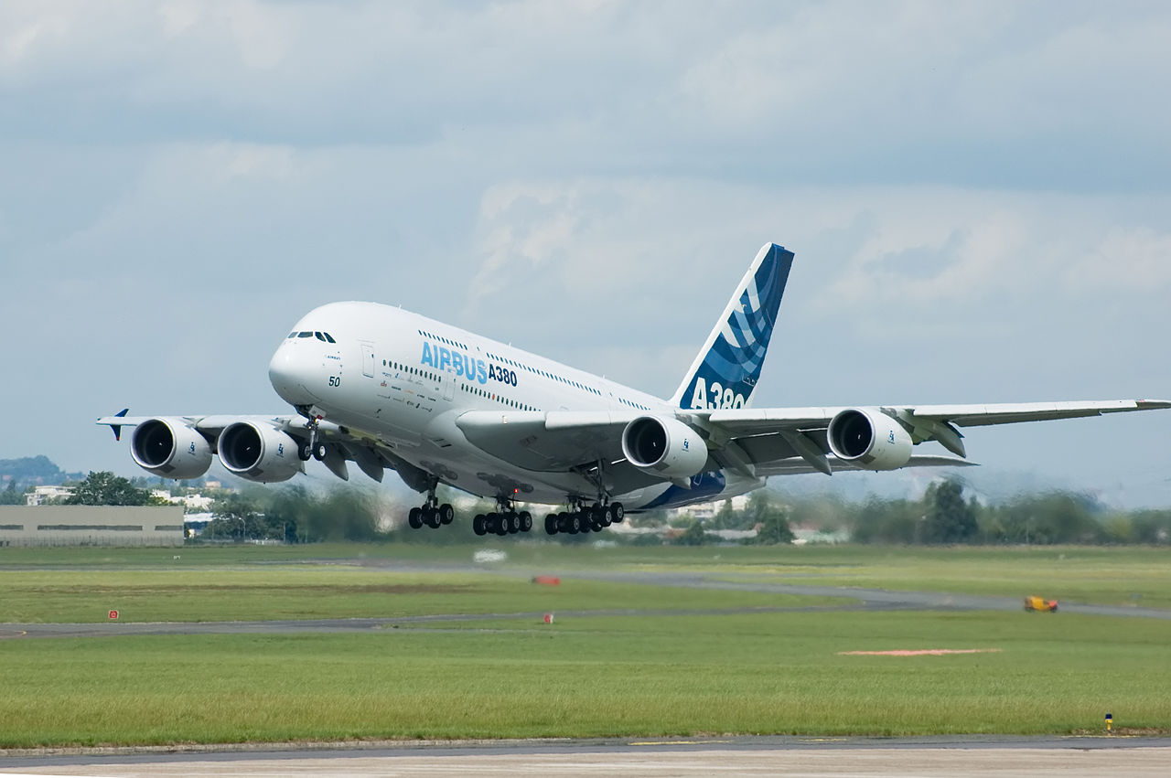 Imagen de un Airbus A380. Foto: Wikipedia.