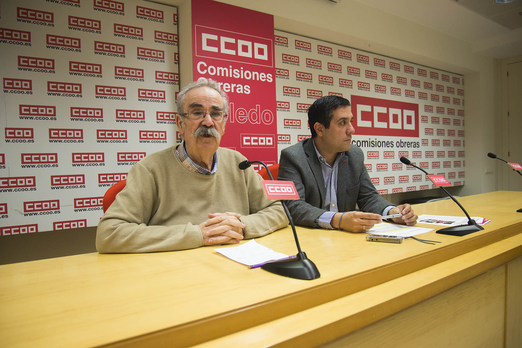 Antonio Arrogante y Javier Ortega, de CC.OO. CLM.