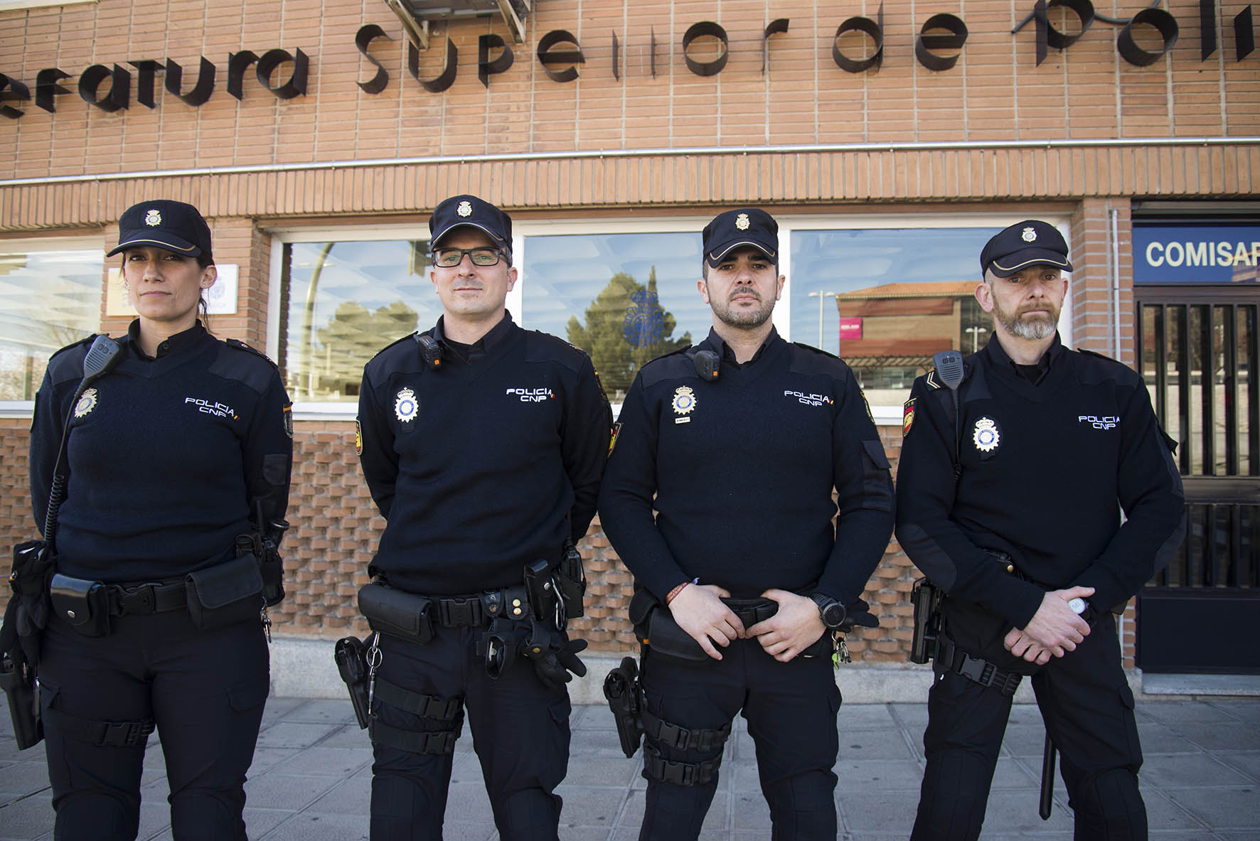 Jana, Pablo, Alberto y Enrique forman parte de uno de los equipos operativos de la UPR de la Policía Nacional de Toledo.
