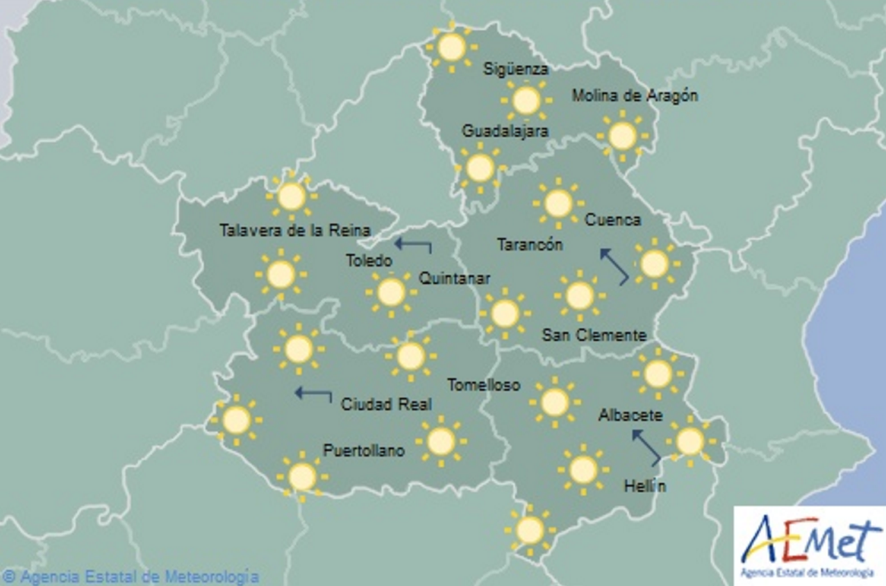 Previsiones de Aemet para hoy, miércoles 13 de febrero.