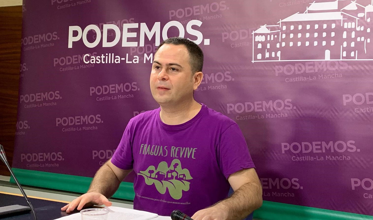 David Llorente, portavoz de Podemos en las Cortes de Castilla-La Mancha.