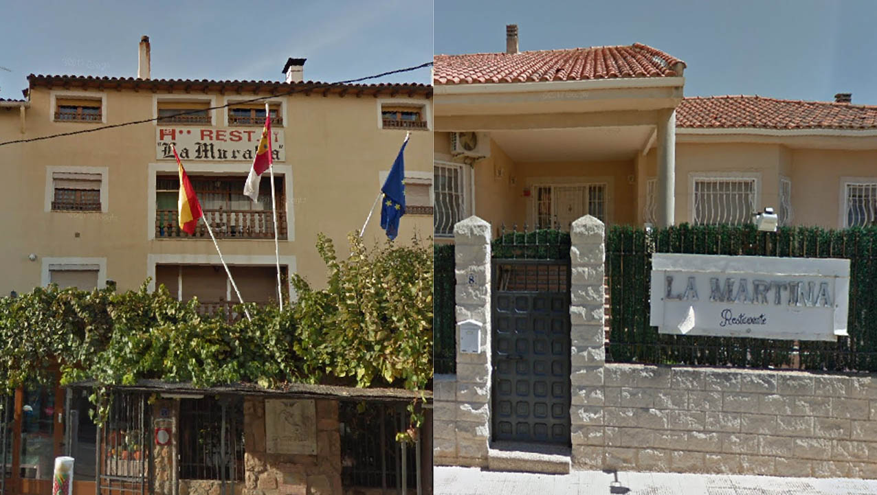 Fachada de "La Muralla", en Cañete, y de "La Martina", en Tarancón.