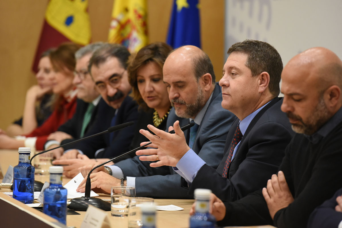 Emiliano García-Page durante la II Reunión Nacional de Pruebas de Esfuerzo con Consumo de Oxígeno.