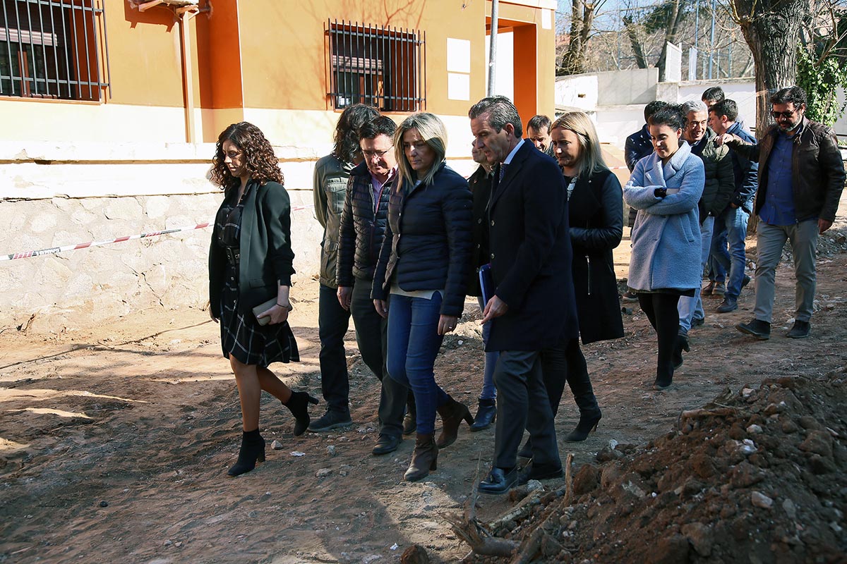 Visita de la alcaldesa a las obras en el Parque de la Integración