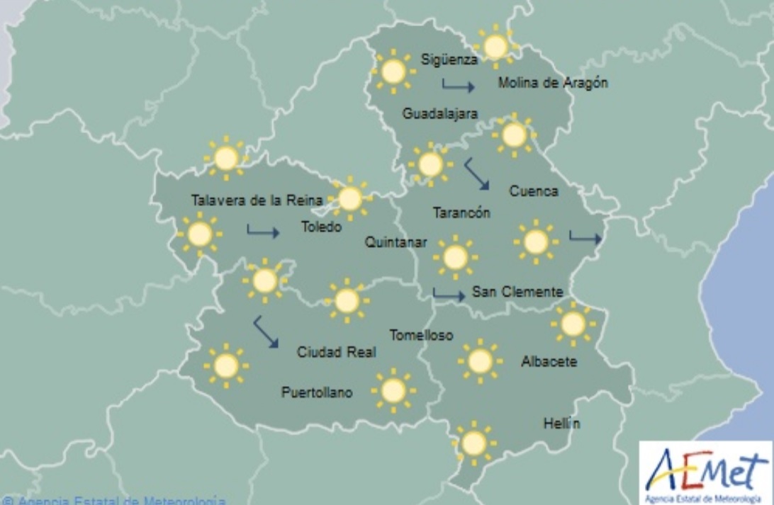 Mapa predictivo de la Aemet.