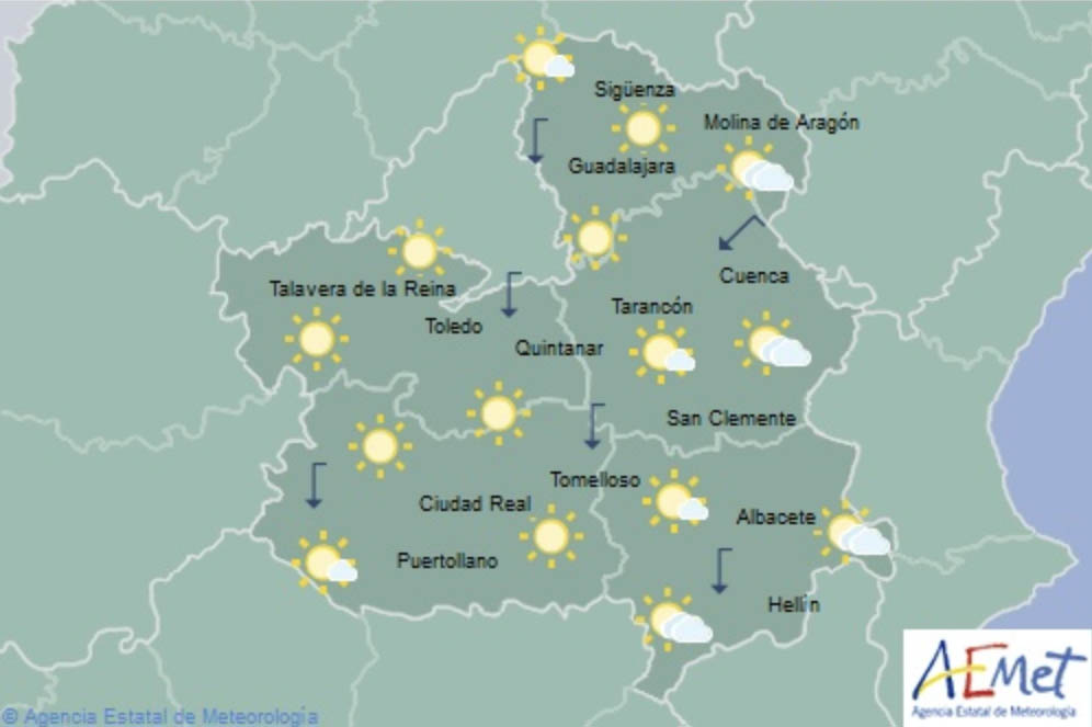 Mapa predictivo de la Aemet.