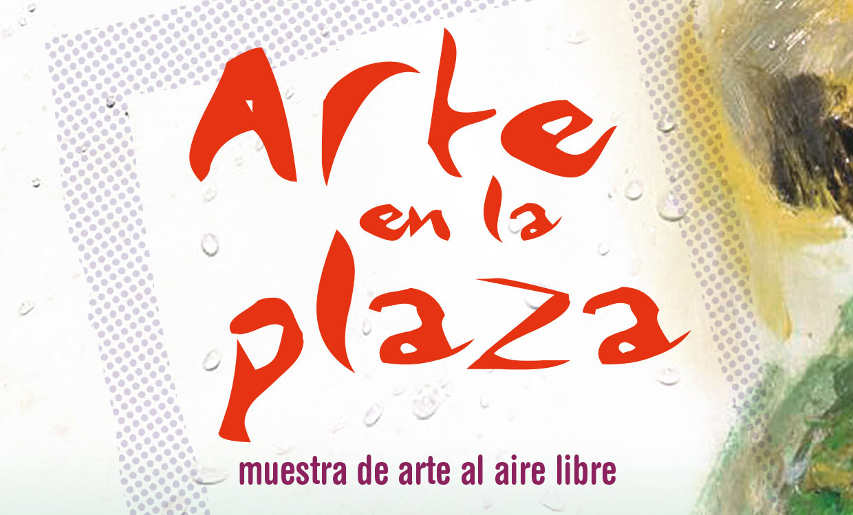 Cartel de Arte en la plaza.